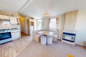Preowned 2016 Willerby Mistral 35ft x 12ft - 2 Bedroom Static Caravan - Castle Cove Caravan Park - dining area